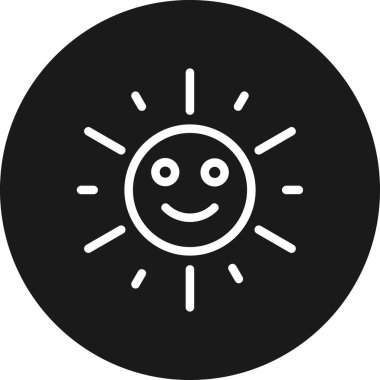 Güneş simgesinin vektör illüstrasyonu