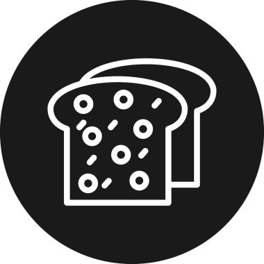 ekmek ikonu vektör illüstrasyonu