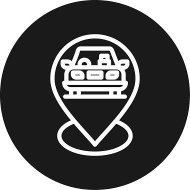 Araba simgesinin vektör illüstrasyonu