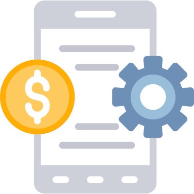 işletme finans yönetimi simgesi düz stil