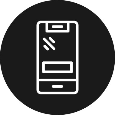 Cep telefonu. Web simgesi basit illüstrasyon