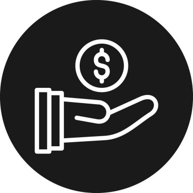 para çantası ikon vektör illüstrasyonu