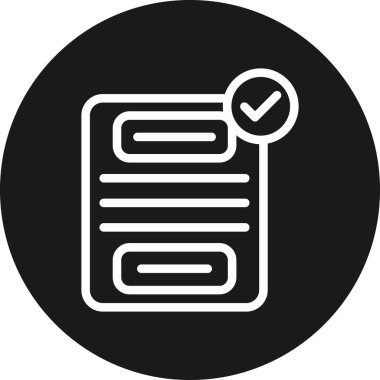 Kontrol listesi simgesi vektör illüstrasyonu