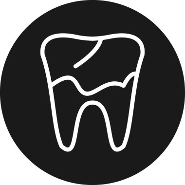 Modern diş simgesinin vektör çizimi