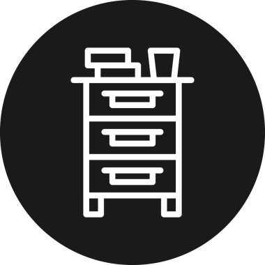 Mobilya simgesinin vektör illüstrasyonu