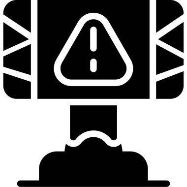 Uyarı ünlem simgesi simgesi somut biçimdedir