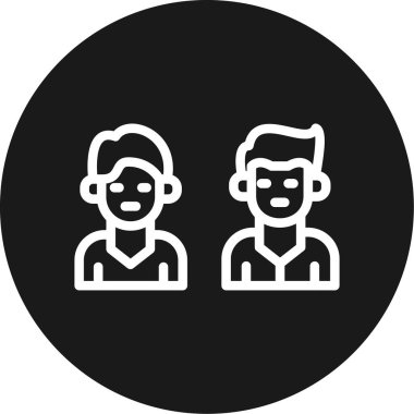 İnsanlar. Web simgesi basit illüstrasyon