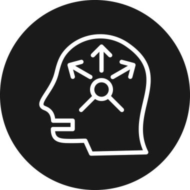 Beyin vektörü simgesi modern basit vektör illüstrasyonu