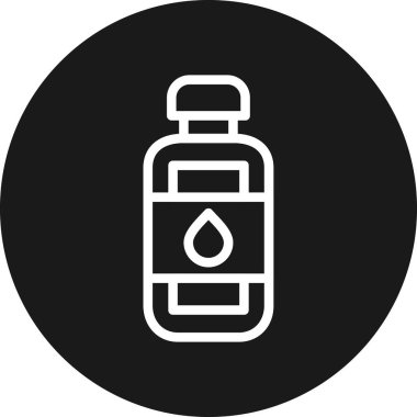 Bir yağ ikonu şişesinin vektör çizimi