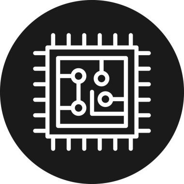 Çip. Web simgesi basit illüstrasyon