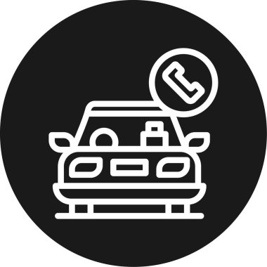 araba servisi simgesi, vektör illüstrasyonu