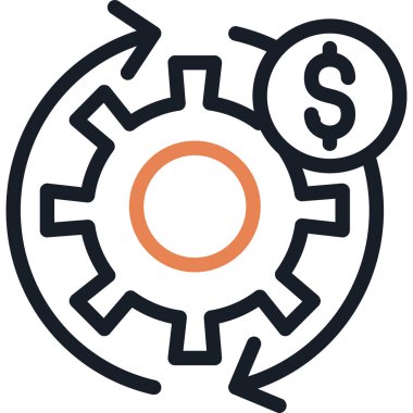 iş vites ikonu vektör illüstrasyonu