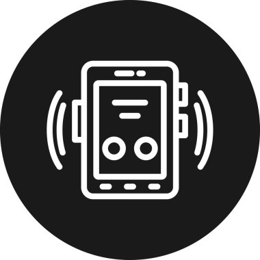 Moda tasarımı izole edilmiş arka planda cep telefonu simgesi