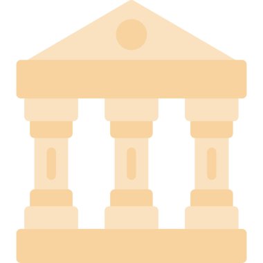 Bina. Web simgesi basit illüstrasyon