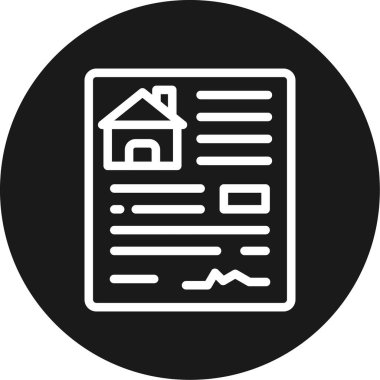 Ev simgesi olan belge. vektör illüstrasyonu