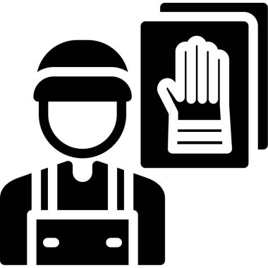 teslimat adam simgesi vektör illüstrasyon