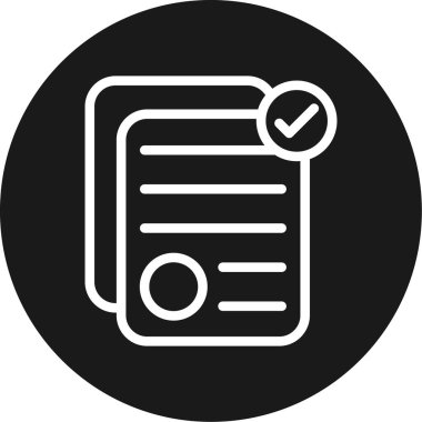 Kontrol listesi simgesi vektör illüstrasyonu