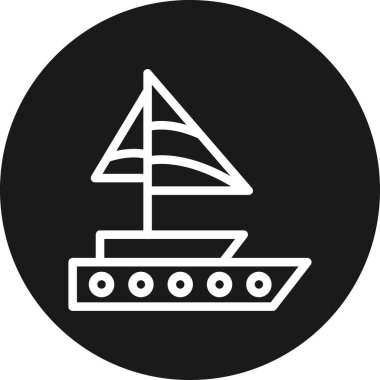 Gemi simgesi vektör illüstrasyonu