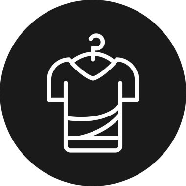 Basit biçim izole edilmiş arkaplan içerisindeki gömlek simgesi