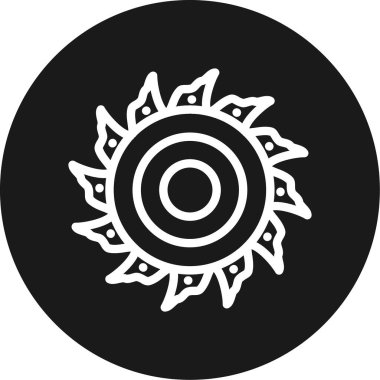 Güneşin vektör çizimi