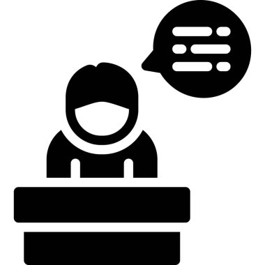 Sohbet simgesi, vektör çizimi