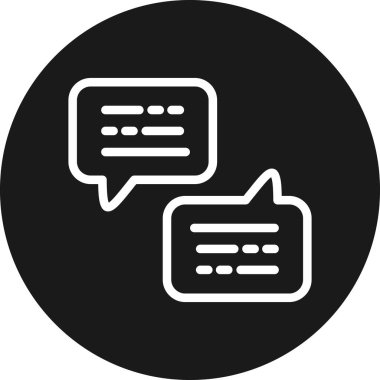 Sohbet simgesinin vektör illüstrasyonu