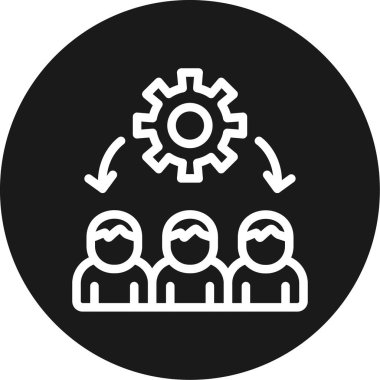 takım çalışması simgesi, basit vektör illüstrasyonu