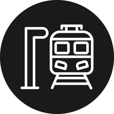 tram simgesi vektör illüstrasyonu