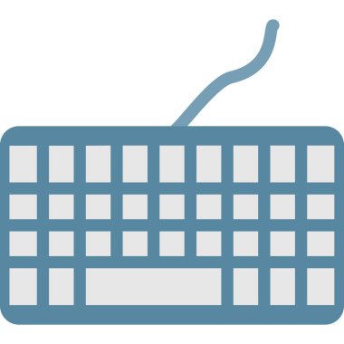 Düz biçimli klavye klavyesi simgesi