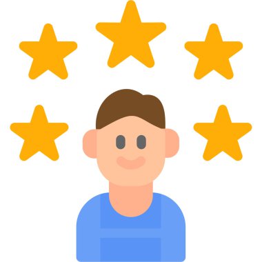 Geri bildirim derecelendirme yıldızları simgesi