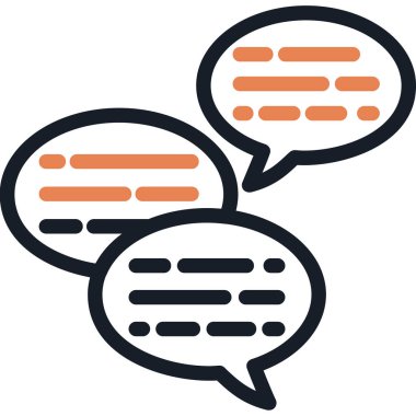 Konuş. Web simgesi basit illüstrasyon