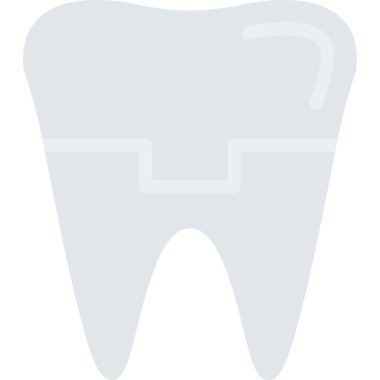 Diş düzlüğü simgesi, vektör illüstrasyonu