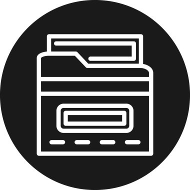 Yazıcı. Web simgesi basit tasarım