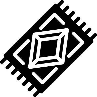 İşlemci. Web simgesi basit illüstrasyon