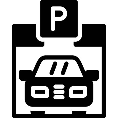 Araba park simgesi, basit tarzı
