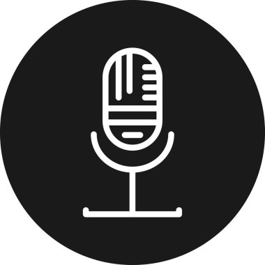 Mikrofon simge tasarlamak vektör