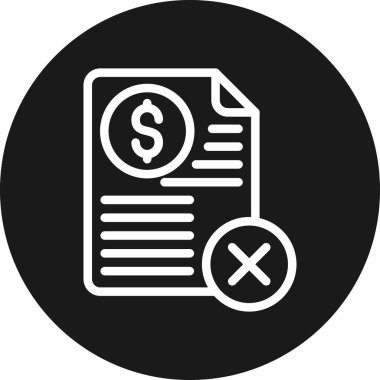 Glifi tasarımı için fatura dolar simgesi