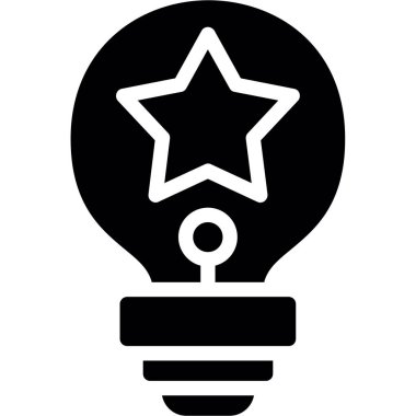 Fikir ampul vektör simgesi