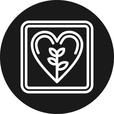 Kalp ikonu vektör illüstrasyonu