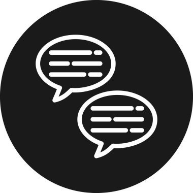 baloncuk sohbet simgesi ana hat biçiminde