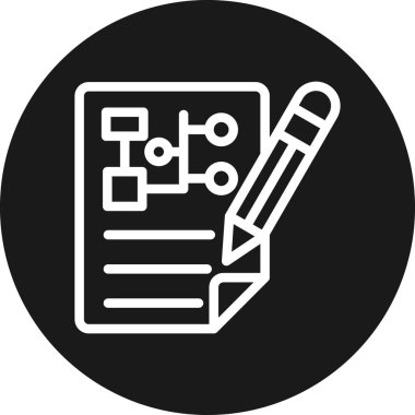 Kalem. Web simgesi basit illüstrasyon