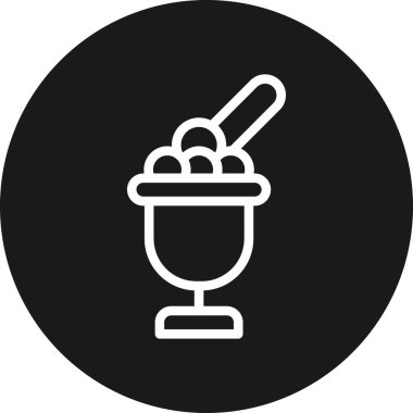 krem vektör düz simge