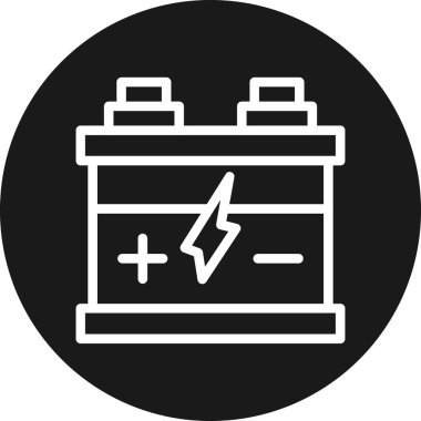 pil simgesi, vektör illüstrasyonu