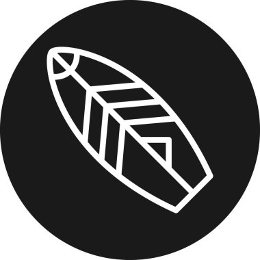 Bir tekne simgesinin vektör illüstrasyonu