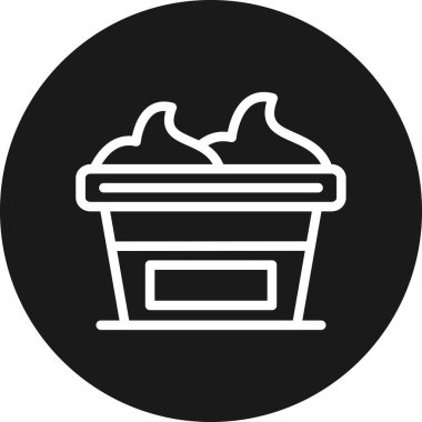 yiyecek simgesi, vektör illüstrasyonu