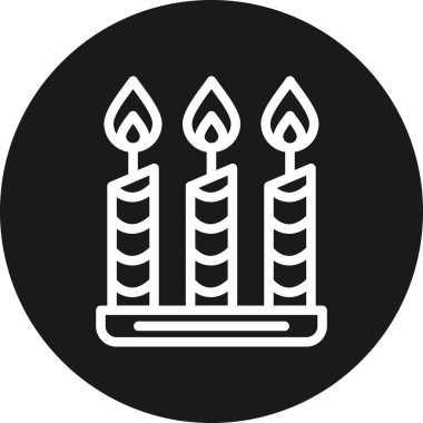 Mumlar simgesi, vektör illüstrasyonu