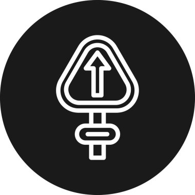 Yol simgesi, vektör illüstrasyonu