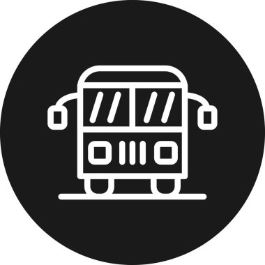 bus simgesi vektör illüstrasyonu