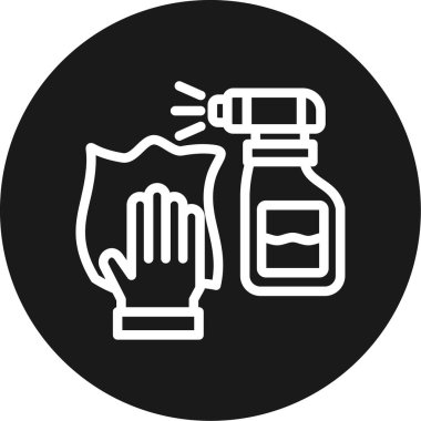 Bir şişe simgesinin vektör illüstrasyonu