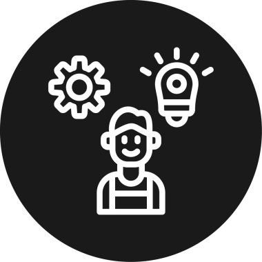 Bir fikrim var. Web simgesi basit illüstrasyon